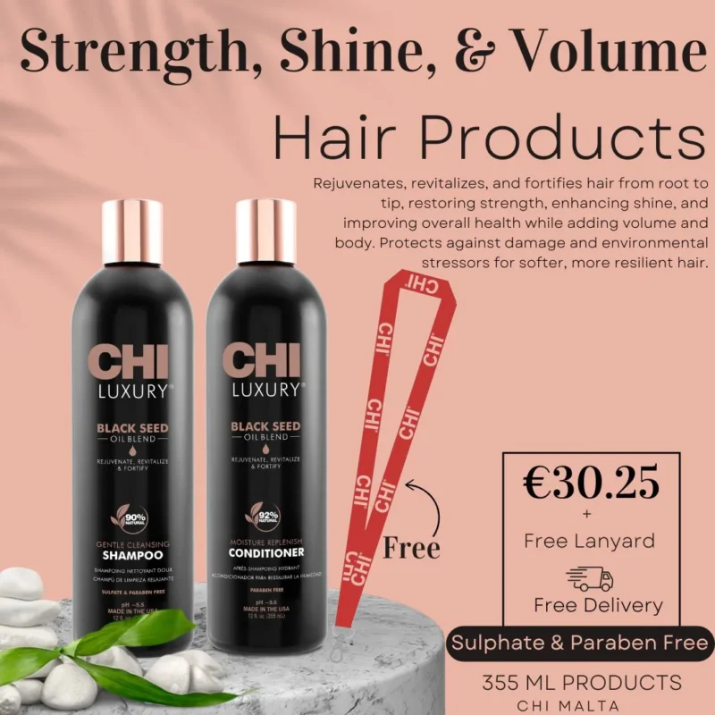 Dầu gội xả CHI luxury black seed oil siêu mượt, phục hồi 355ml 739ml