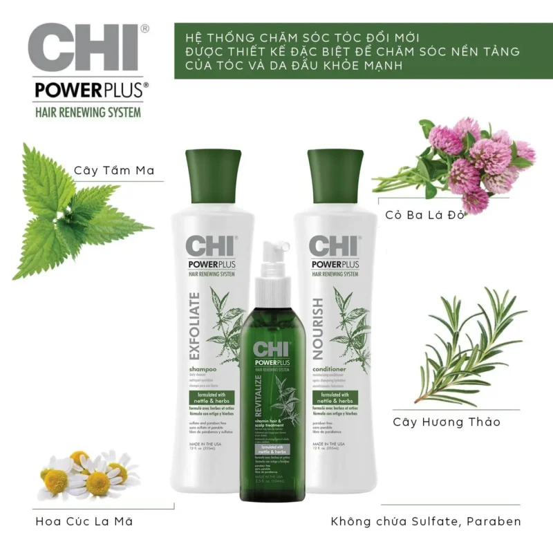Tinh chất CHI chống rụng kích thích mọc tóc CHI powerplus 104ml