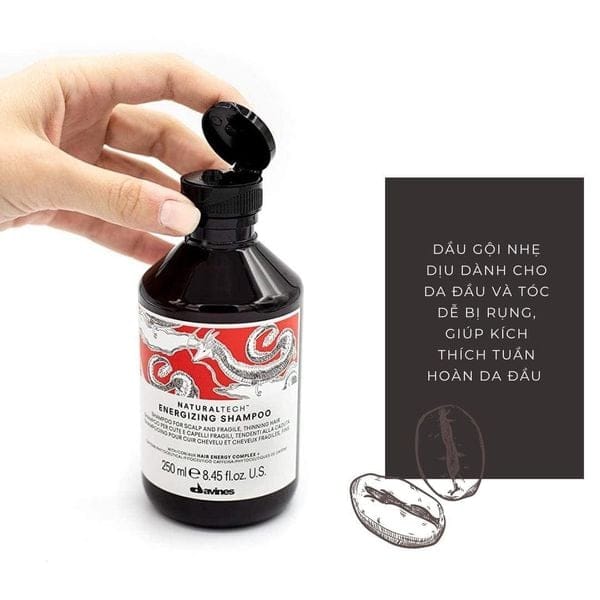 Bao bì dầu gội Davines chống rụng tóc