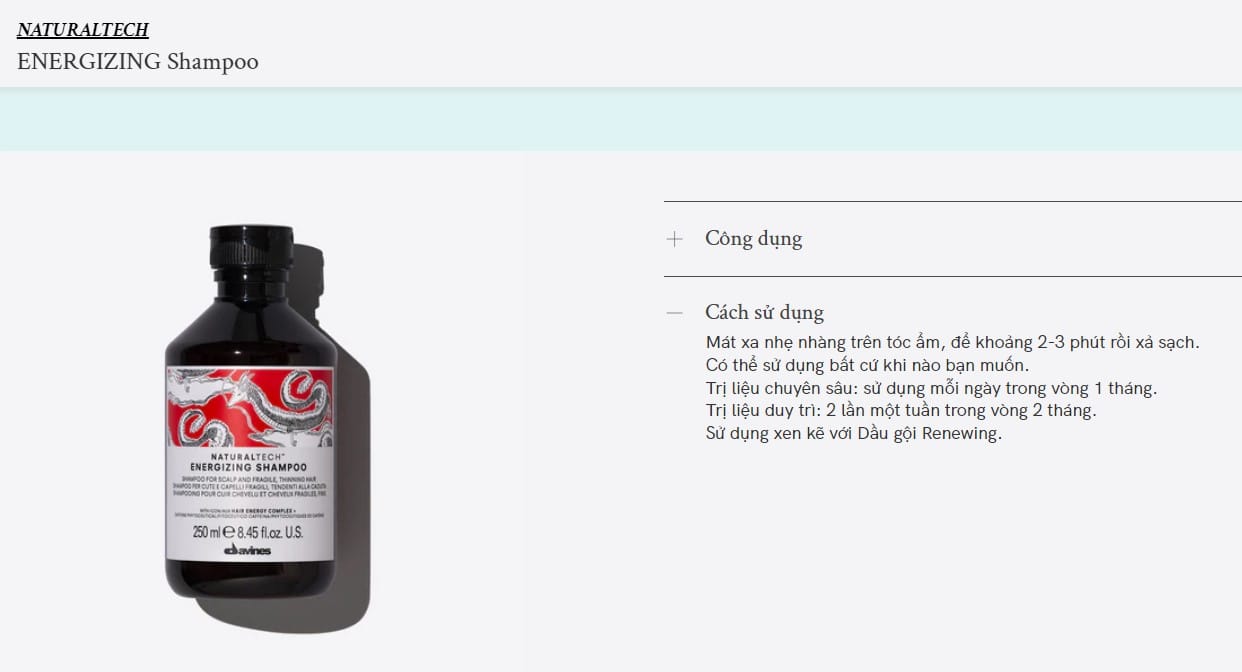 Hướng dẫn sử dụng dầu gội chống rụng tóc Davines
