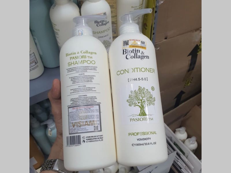 tem phụ Dầu Gội Biotin Collagen Chính Hãng