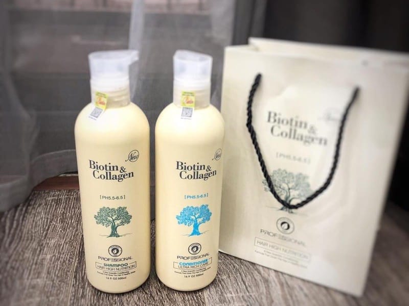 Dầu Gội Biotin Collagen Chính Hãng màu trắng 1